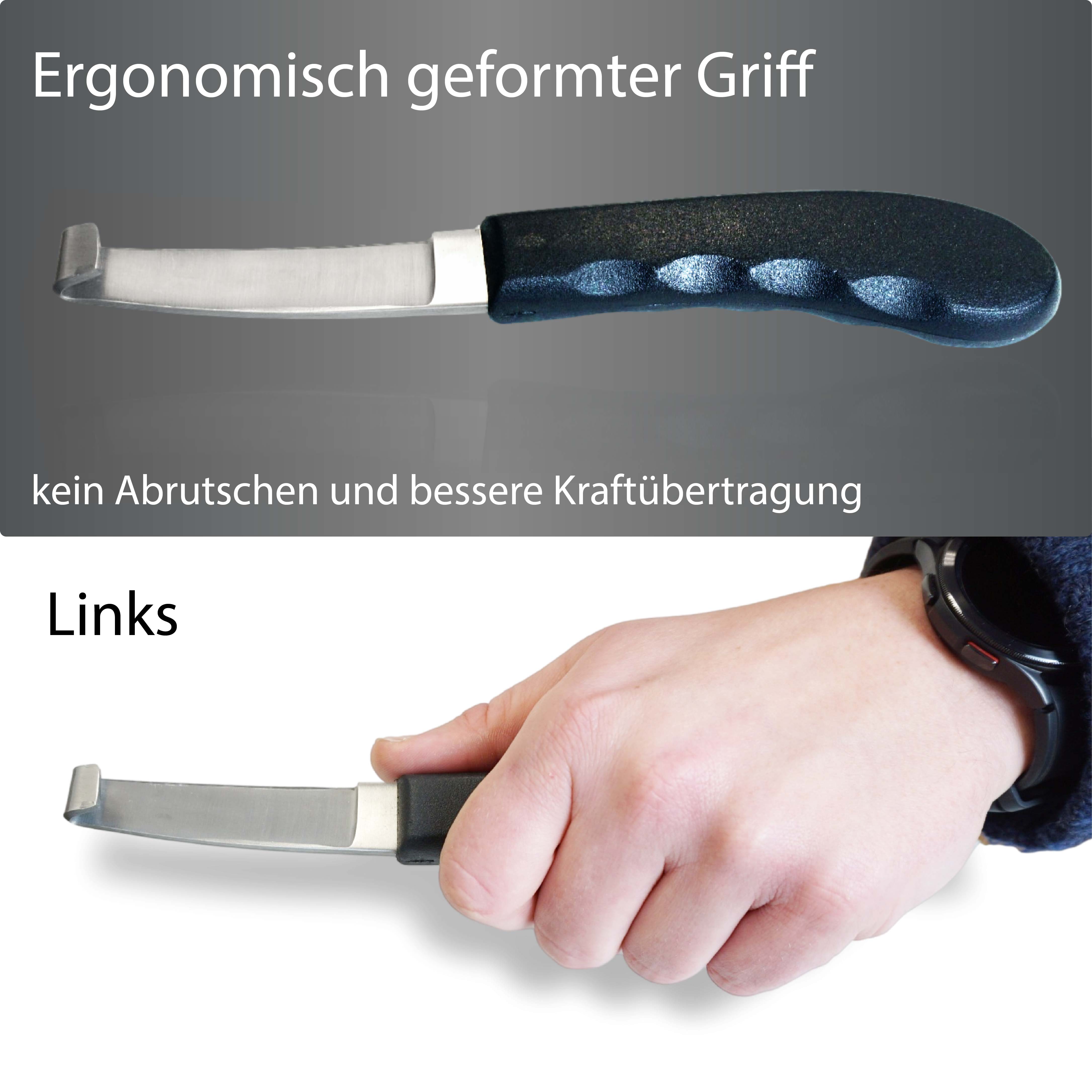 Hufmesser für Pferde, Rechts- und Linkshänder